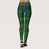 Muir Moore tartan green blue plaid Leggings (Achterkant)