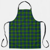 Muir Moore tartan green blue plaid Schort (Voorkant)
