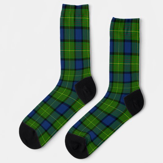 Muir Moore tartan green blue plaid Sokken (Links)