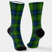 Muir Moore tartan green blue plaid Sokken (Gebogen)