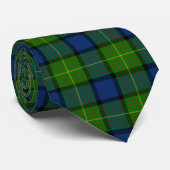 Muir Moore tartan green blue plaid Stropdas (Opgerold)