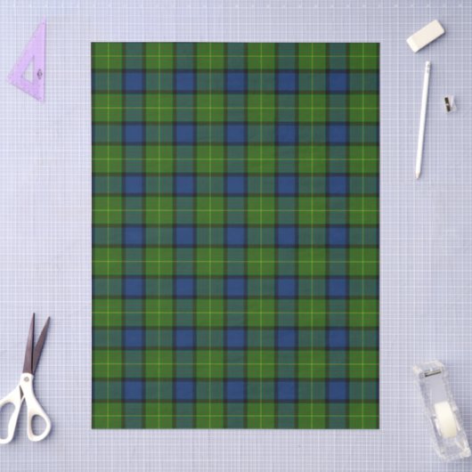 Muir Moore tartan green blue plaid Tissuepapier (Craft)