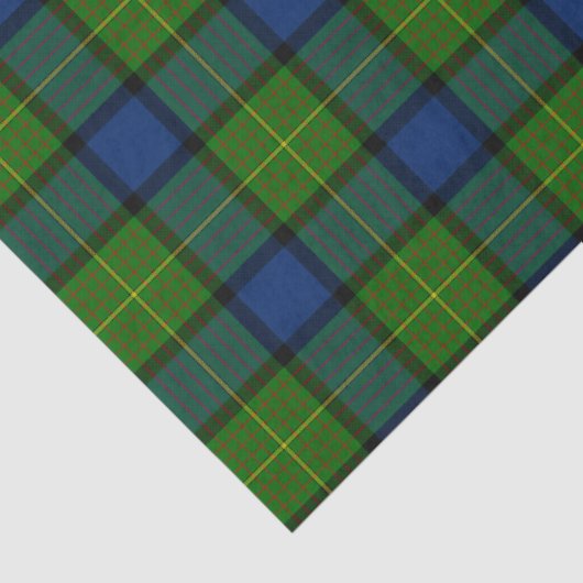 Muir Moore tartan green blue plaid Tissuepapier (Detail)