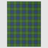 Muir Moore tartan green blue plaid Tissuepapier (Voorkant)
