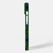 Muir Moore tartan groen blauw geruit Case-Mate iPhone Case (Achterkant / Links)