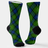 Muir Moore tartan groen blauw geruit Sokken (Gebogen)
