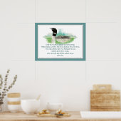 Muir Natuur Quote, Waterverf Loon Wilderness Poster (Keuken)