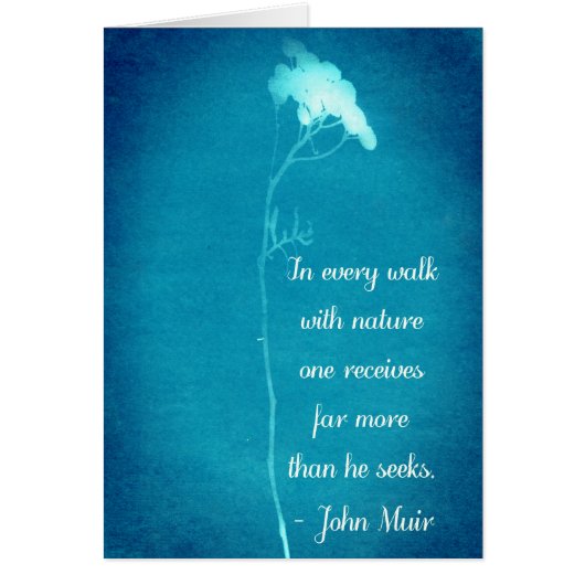 Muir Natuur Walk Quote (Voorkant)