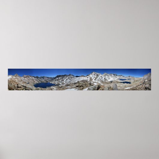 Muir Pass Panorama van Boven - John Muir Trail Poster (Voorkant)