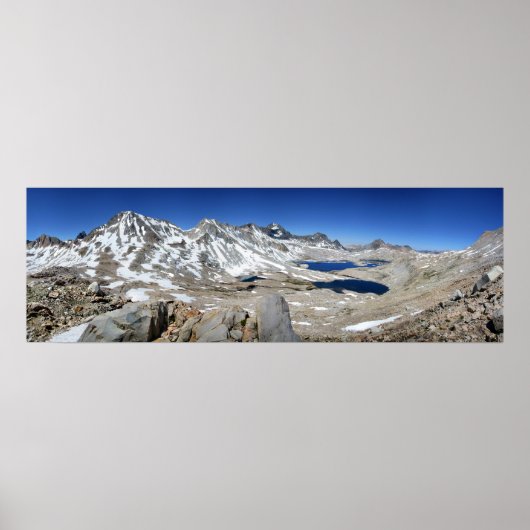 Muir Pass Panorama van Boven - John Muir Trail Poster (Voorkant)