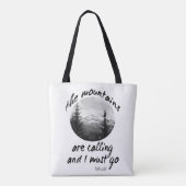 Muir quote canvas tas de bergen noemen tekst (Achterkant)