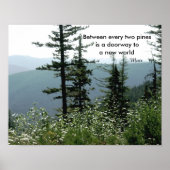 Muir quote poster natuur (Voorkant)
