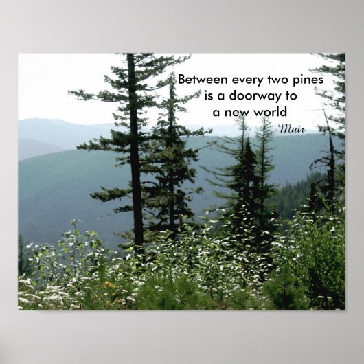 Muir quote poster natuur (Voorkant)