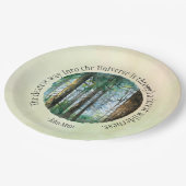 Muir Quote Waterverf Forest Papieren Bordje (Gekanteld)