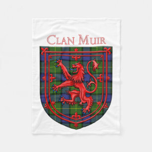 Muir Tartan Scottish Play Lion Rampant Fleece Deken