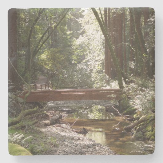 Muir Woods Brug II Stenen Onderzetter (Voorkant)