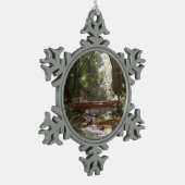 Muir Woods Brug II Tin Sneeuwvlok Ornament (Links)