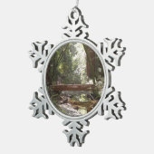 Muir Woods Brug II Tin Sneeuwvlok Ornament (Rechts)