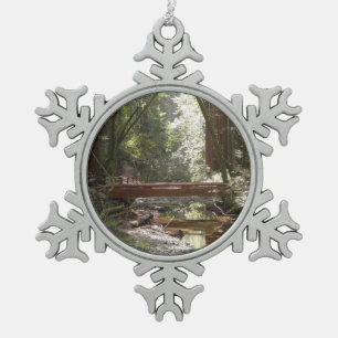 Muir Woods Brug II Tin Sneeuwvlok Ornament