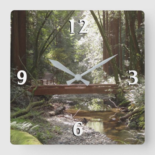 Muir Woods Brug II Vierkante Klok (Voorkant)