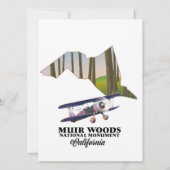 Muir Woods National Monument kaart reisposter. (Achterkant)