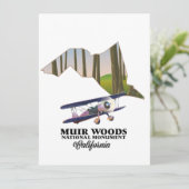 Muir Woods National Monument kaart reisposter. (Staand voorkant)