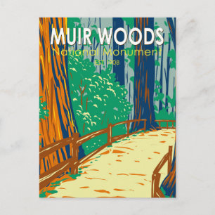 Muir Woods National Monument Vintage Kunst Briefkaart