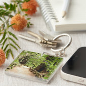 Muir Woods Path II Natuurfotografie Sleutelhanger (Voorkant Rechts)