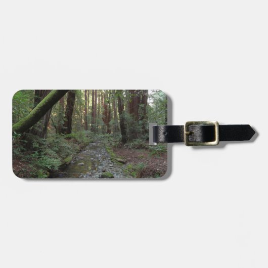 Muir Woods Stroom Bos Landschap Bagagelabel (Voorkant horizontaal)