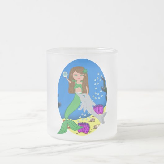 Muirenn the Green Mermaid and Dolphin Mok (Center)