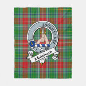 Muirhead Clan Badge Tartan Pset Fleece Deken (Voorkant)