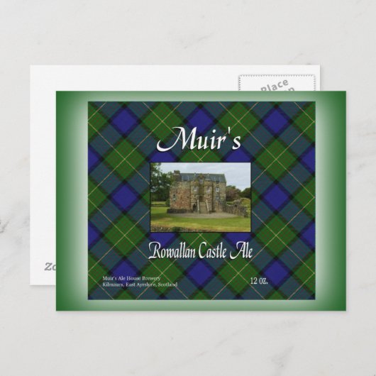 Muir's Rowallan Castle Ale Briefkaart (Voorkant / Achterkant)