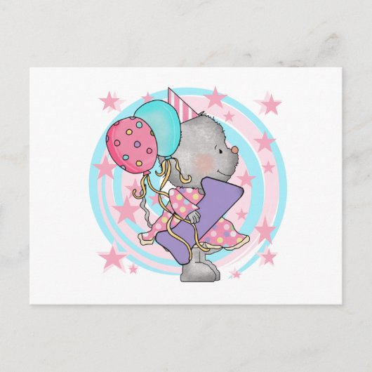 Muis 1e verjaardag T-shirts en geschenken Briefkaart (Voorkant)