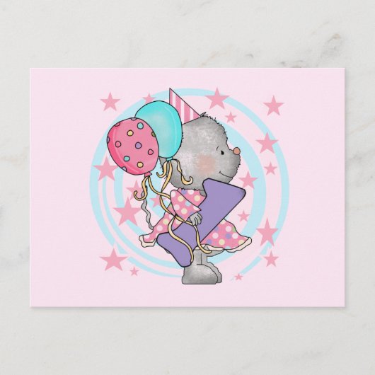 Muis 1e verjaardag T-shirts en geschenken Briefkaart (Voorkant)