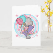 Muis 1e verjaardag T-shirts en geschenken Kaart (Gele Bloem)