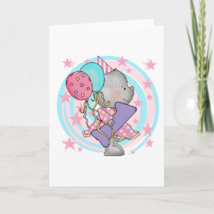 Muis 1e verjaardag T-shirts en geschenken Kaart