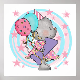 Muis 1e verjaardag T-shirts en geschenken Poster