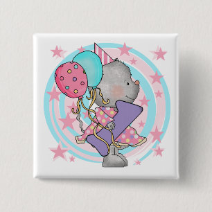 Muis 1e verjaardag T-shirts en geschenken Vierkante Button 5,1 Cm