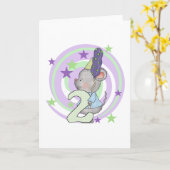 Muis 2e Verjaardag T shirten en geschenken Kaart (Gele Bloem)