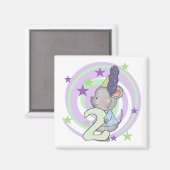 Muis 2e Verjaardag T shirten en geschenken Magneet (Voorkant / Achterkant)