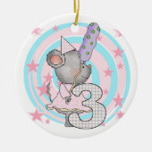 Muis 3e verjaardag T-shirts en geschenken Keramisch Ornament (Voorkant)