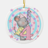 Muis 4e verjaardag T-shirts en geschenken Keramisch Ornament (Voorkant)