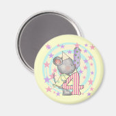 Muis 4e verjaardag T-shirts en geschenken Magneet (Voorkant / Achterkant)