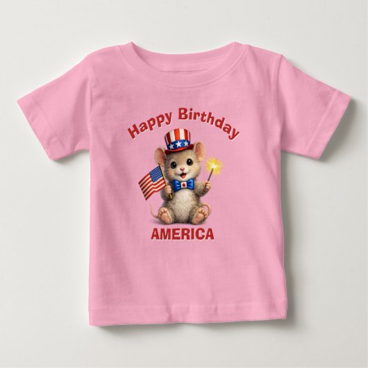 Muis (5i) Patriottisch Kinder T-Shirt (Voorkant)