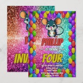 Muis Aangepast verjaardagsuitnodiging voor persona Kaart (Voorkant / Achterkant)