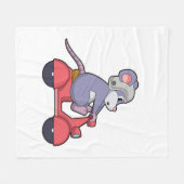 Muis als Biker met Scooter.PNG Fleece Deken (Voorkant (Horizontaal))