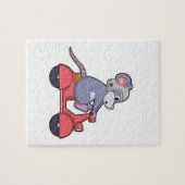 Muis als Biker met Scooter.PNG Legpuzzel (Horizontaal)
