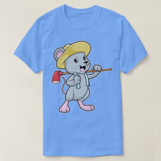 Muis als Boer met bijl Pet T-shirt (Design voorkant)