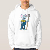 Muis als boer met rake hoodie (Voorkant)