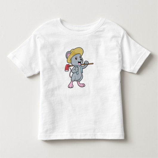 Muis als boer met x en Pet Kinder Shirts (Voorkant)